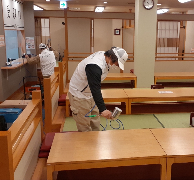 デオファクターの施工風景