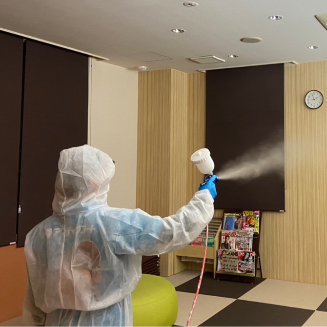 アクティブコートの施工風景
