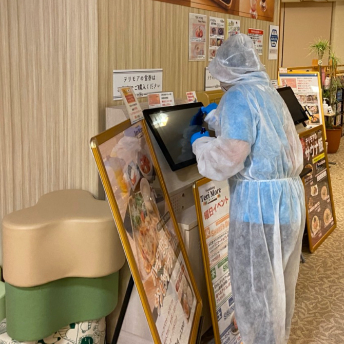 アクティブコートの施工風景